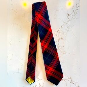 Vintage London Corner Wilmette Wool Plaid Tie / OSFM